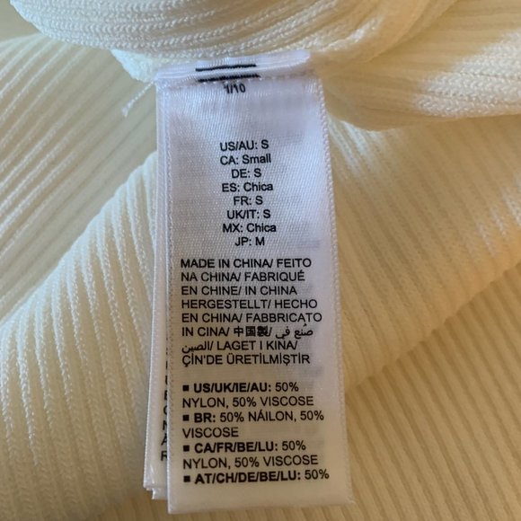 NWT THE DROP YASMIN SIDE-SLIT RIBBED MIDI TANK SWEATER DRESS IVORY SMALL - Picture 10 of 10